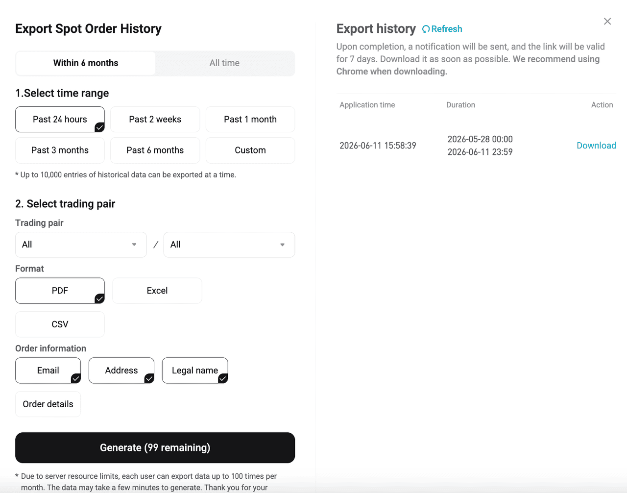Bitget: select Download on the right side of the page